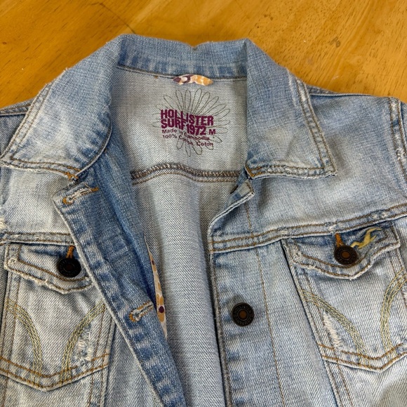 Hollister Surf 1972 Women’s Jean Jacket Medium Blue - Picture 5 of 8